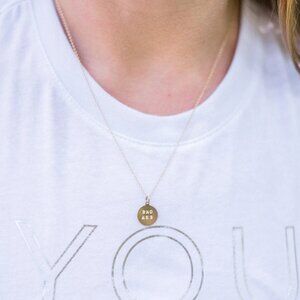 NWT 'Badass' Gold-Fill Hand-Stamped Pendant Necklace